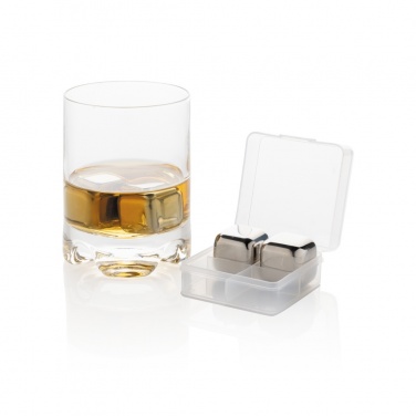 Logotrade business gift image of: Re-usable stainless steel ice cubes 4pc